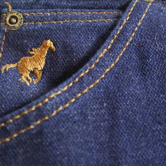 Vintage Wrangler Womens Size 16 High‑Rise Straight Leg Jeans Medium Blue Denim - Picture 4 of 9